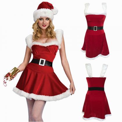 Red Deluxe Jingle Sexy Costume Women Santa..