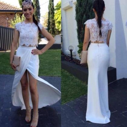 Custom Made Lace Bodice Two-piece High-low..