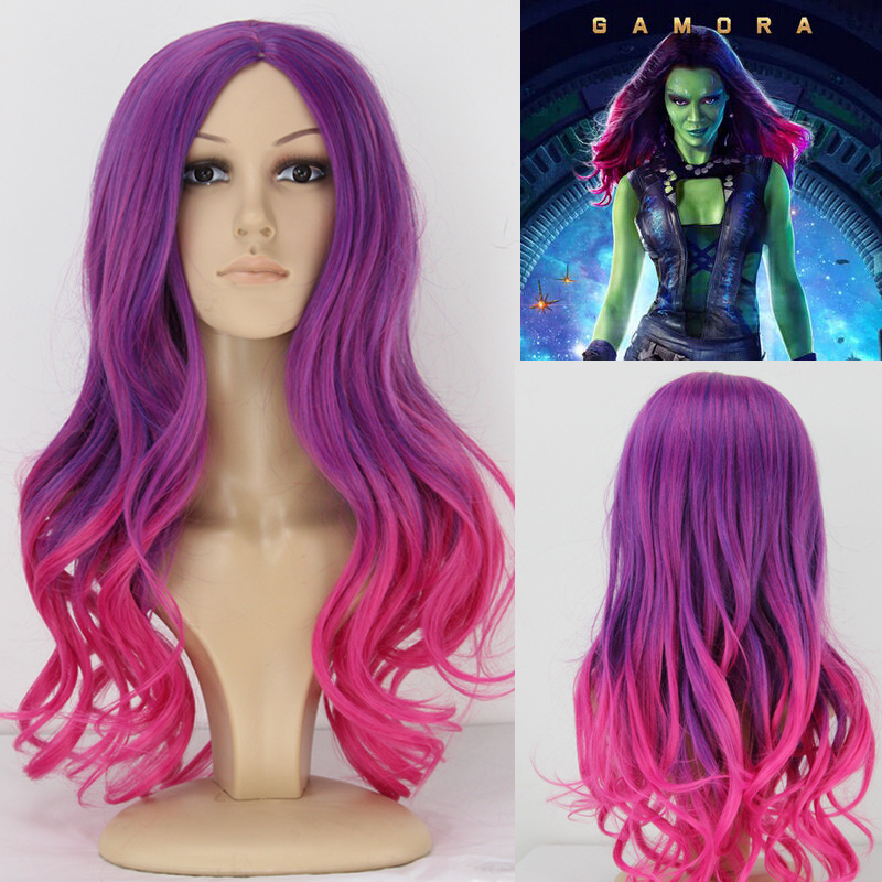 Handmade Newly Mixed Guardians of the Galaxy Gamora Cosplay Wig Hair Wig
